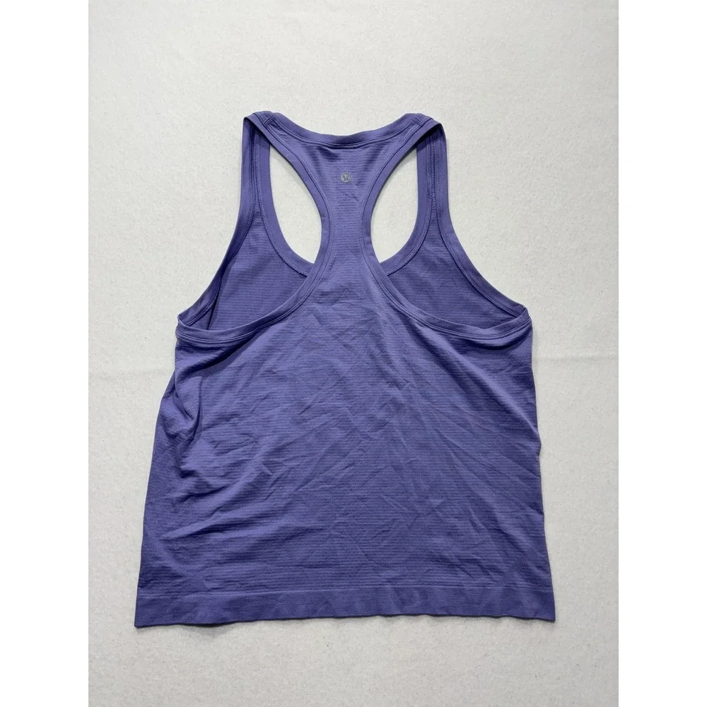 Lululemon Tank Womens Small Purple Racerback Seamless Knit Athletic Top